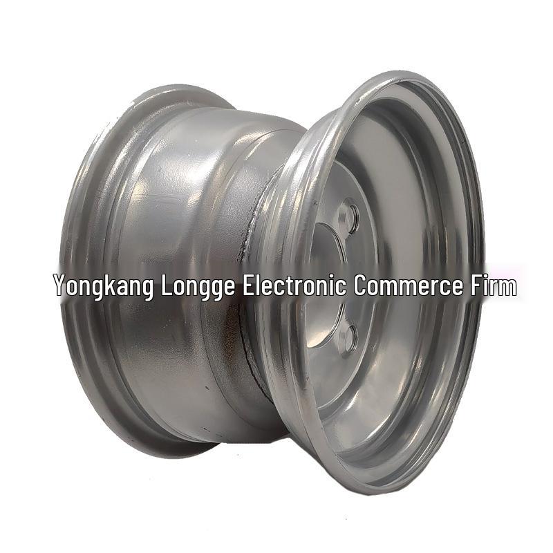 

8-Inch Silver Steel ATV Front Wheel Hub, 3-Hole Design for 19X7-8 Kart, Golf Cart, or Trailer Accessories AWK