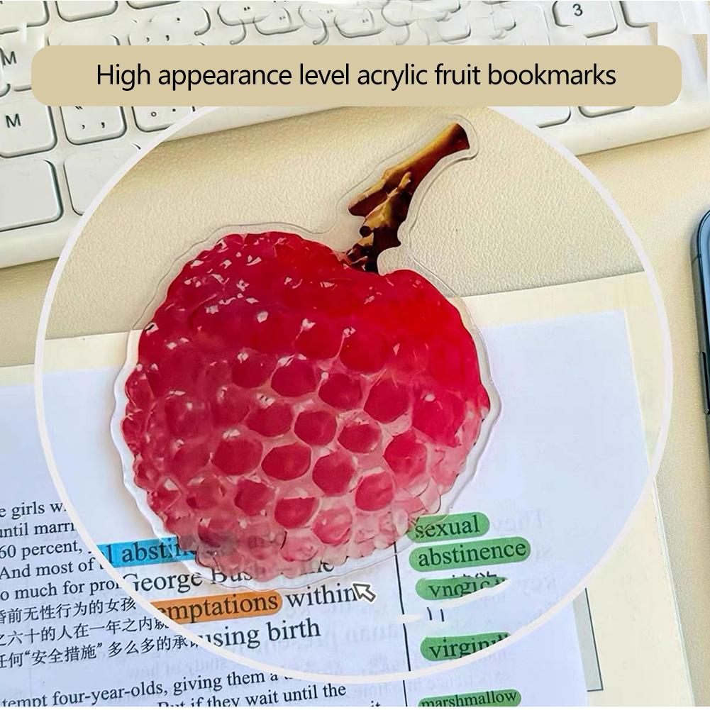 Creative Fruit Slice Bookmark with Simulation Funny Design Sense for INS Fixed Book Photography Cartoon Cute Note Bookmark