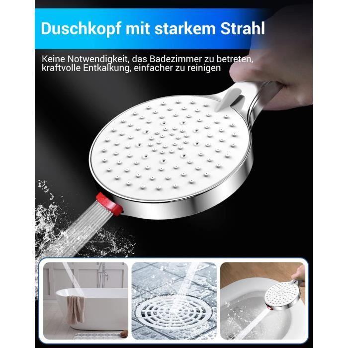 Duschkopf - SREWOHS - Energiesparend - Erhöht den Druck - Verchromt - Wandmontage