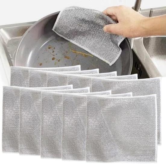 

8/10/20 шт., против царапин, проволочная ткань, решетчатая технология, ткань для мытья посуды, влажная/химическая чистка, кухонное полотенце, тряпка для посуды A