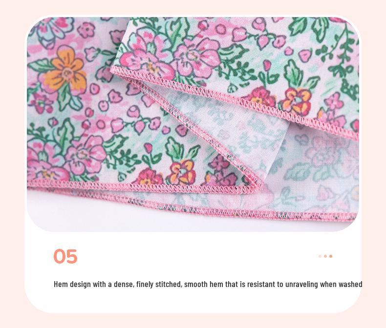 Little Maven Summer Floral Cartoon Dress - Short Sleeve, Breathable Children's Skirt