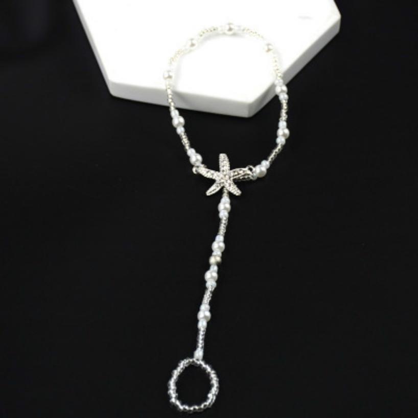 1 Pcs Women Summer Fashion Decor Accessories Pearl Barefoot Sandal Beach Wedding Foot Anklet Fashion Gifts Casual Occasion
