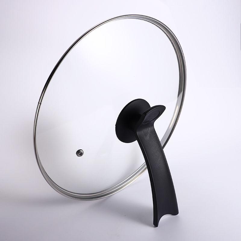 Tempered Glass Explosion-Proof Universal Pot Lid with G-Type Stainless Steel Inner Ring