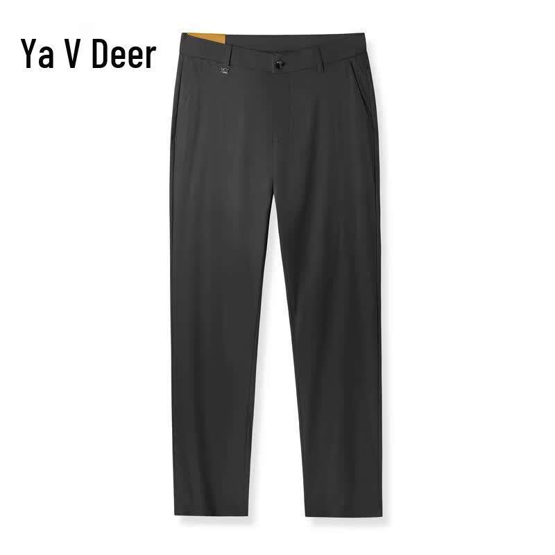YALU Men s Summer Ice Silk Straight Fit Casual Pants 29 чёрный