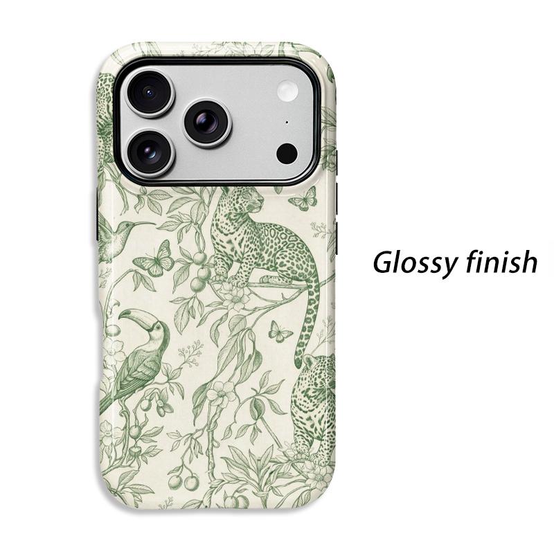 Botanical Tropical Wildlife Sketch Nature Art Graphic Film Aesthetic Protective Shockproof Bumper Phone Case Cover For iPhone 14 15 16 17 Pro Max Plus