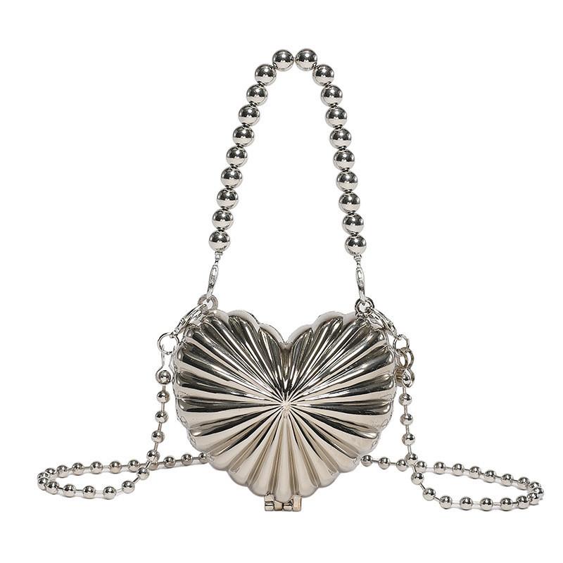 Chic Street Style Mini Heart Bag For Women Trendy Shoulder Crossbody Handbag