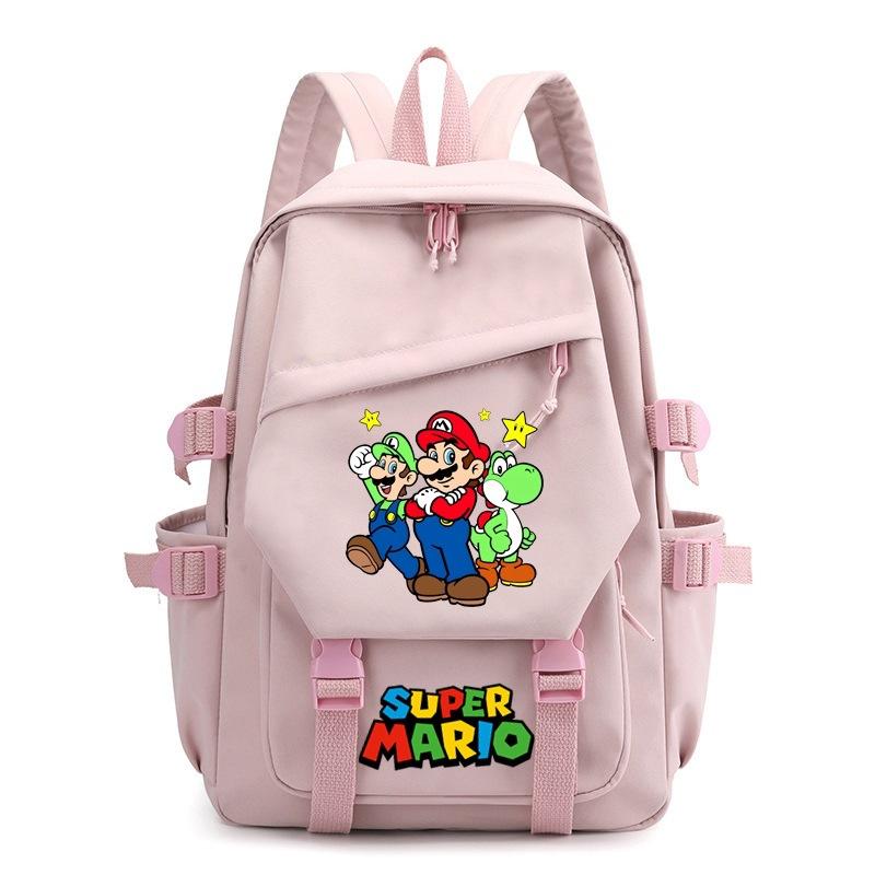 Mario Cartoon Game Print Backpack Student Bag Canvas Bag Children Cartoon Backpack