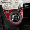 Für Abarth 595/695/Fiat 500C 2012-2015 Für Fiat 500 2008-2015 Weicher Kohlefaser-Aufkleber LHD RHD Manuell Auto AT/MT Auto-Schaltknauf