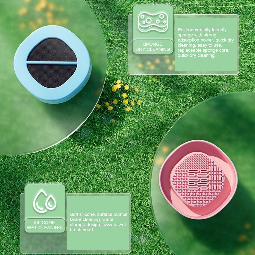 Comprar Make Up Washing Powder Puff Cleaning Plate Makeup Brush Cleaner