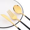 36Pcs Pink Gold Dinnerware Cutlery Set Western Knife Dessert Forks Spoon Flatware Stainless Steel Silverware Kitchen Tableware