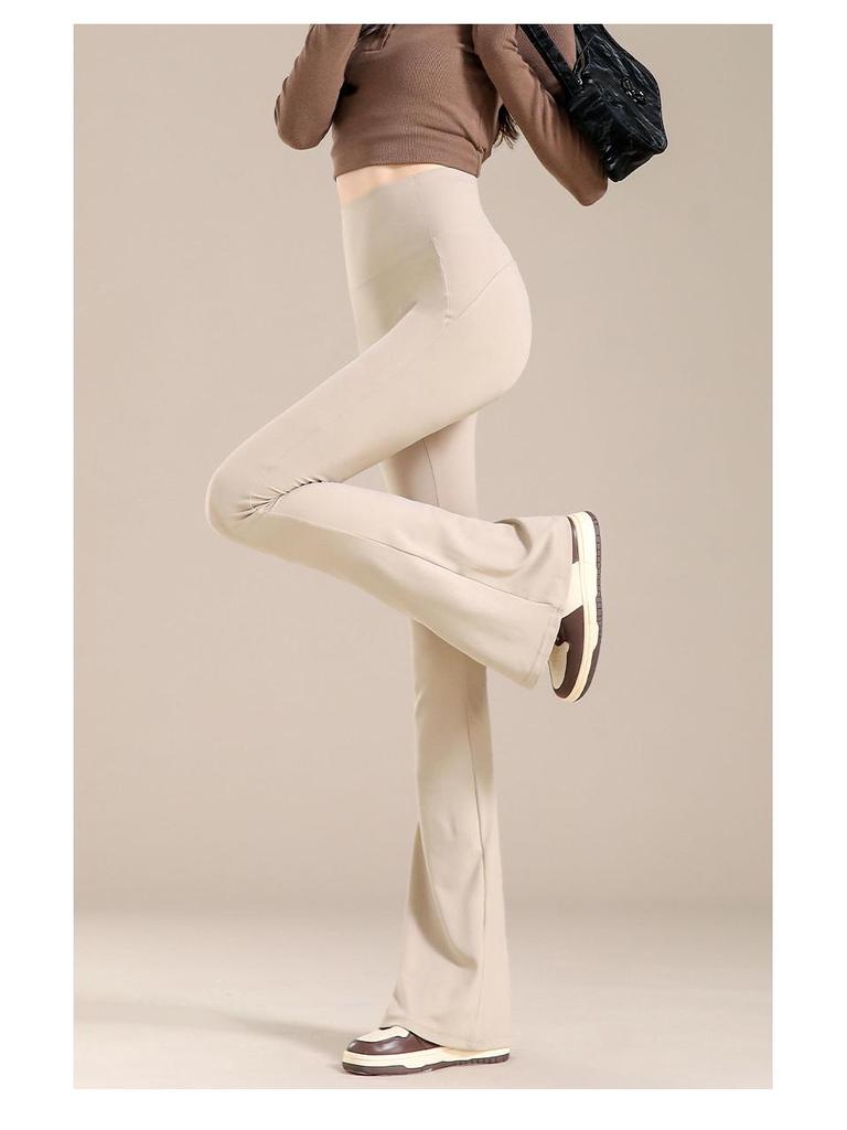 High-Waist Yoga Horseshoe Pants: Tummy Control, Slimming, Barbie Flare, Autumn Outerwear for Women