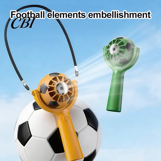 Multi-speed Handheld Fan Soccer Neck Fan, Portable Mini with Lanyard, Soft Breeze Football Shape Cooling for Outdoor Sports, Gift