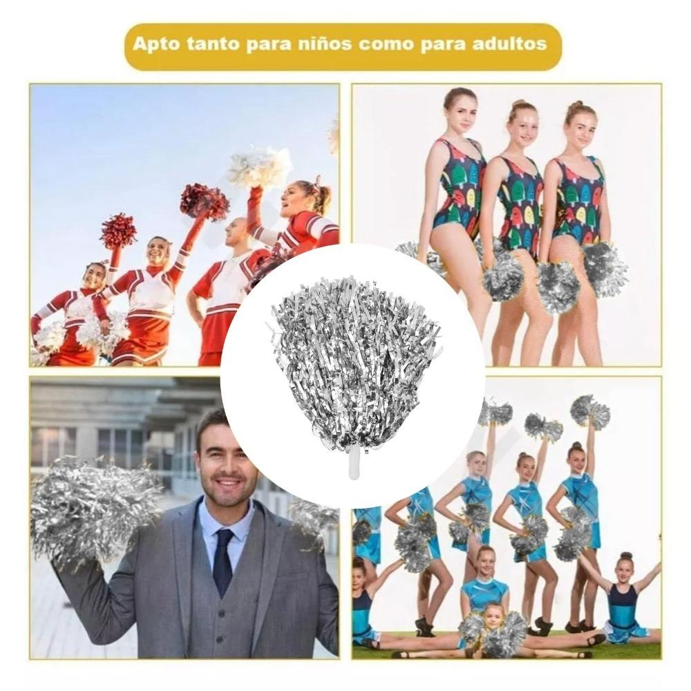 20PCS PET Cheering Hand Flowers Handle Cheerleader Pompoms Cheerleading Pom Poms For Sports Party