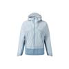 Color Block Hooded Windbreaker Outdoor Sports Jacket Men Jacket Dust-Gray Blue A11M327704F-GY