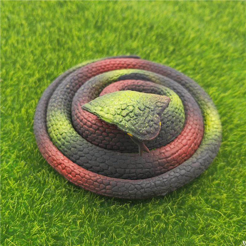 Children's Soft Rubber Toy - Large Green Fake Snake Prank Model