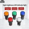 Kontrollleuchte AD16-22DS 22mm Schalttafeleinbau DC 12V 24V 110V 220V 380V Rote Grüne Gelbe Blaue Weiße LED-Birnen 20mA