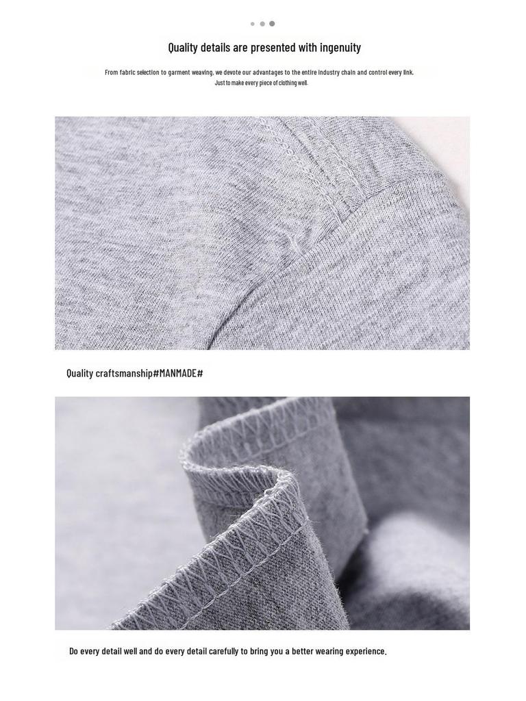 Men's Slim Fit Short-Sleeve Solid Color T-Shirt, 100% Cotton, 220g, Breathable and Trendy