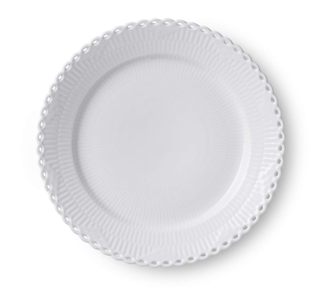 

[Officially Imported] Royal Copenhagen White Fluted Full Lace Plate, 27cm, Wedding Gift, 1052699