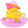 Duck Car Ornaments Yellow Duck Car Dashboard Decorations Set with Sunglasses, Swimming Ring Kids Bath Toys Home Duck Decoration