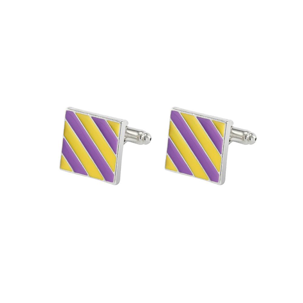 

Red And Blue Cuff Links Yellow And Purple Oblique Square Cufflinks Business Mens Wedding Birthday Father s Day Gift
