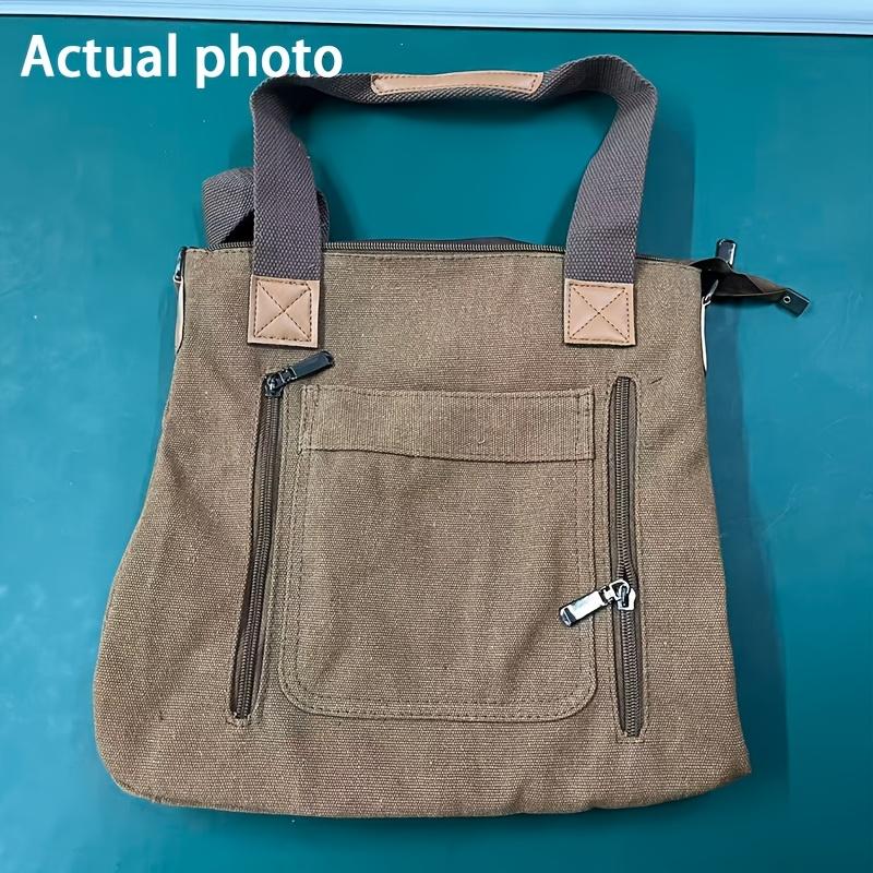Preference for Bag Styles: Women'S Shoulder Bag Made of Canvas, Vintage Crossbody Bag, Fashionable and Casual Commuter Bag for Women