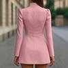 Stand Collar Work Dress for Women Long Sleeve Single-Breasted Suit Dress Formal Church Office Sheath Dress
