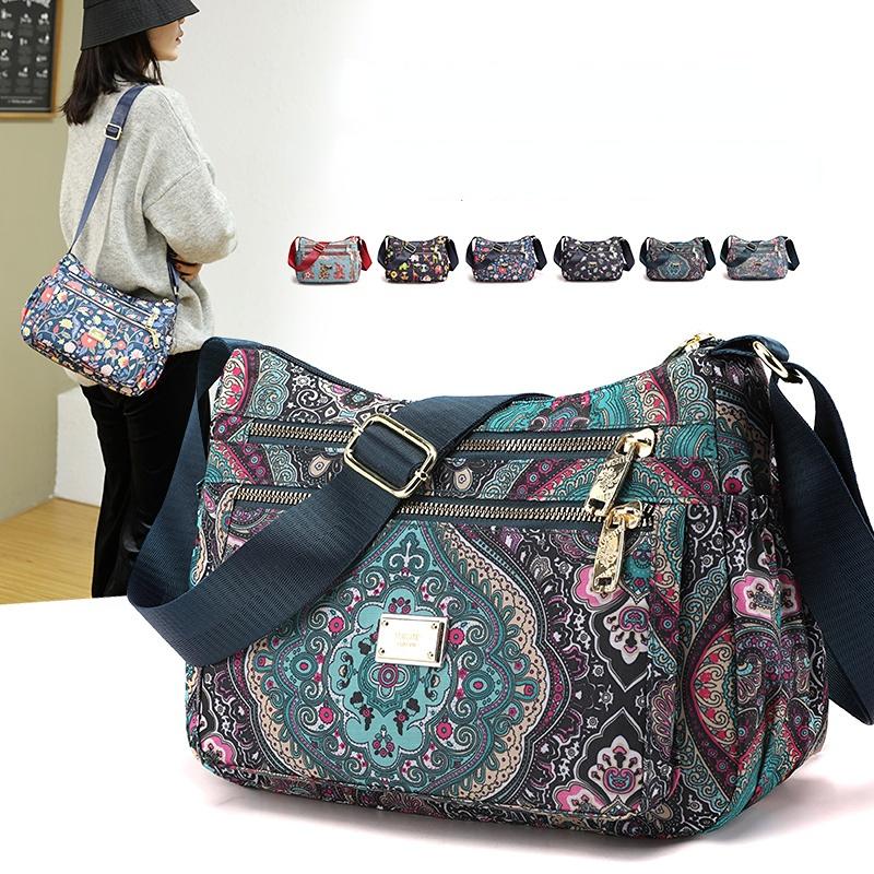 Moda flor padrão design senhoras bolsa de ombro nova bolsa de viagem feminina de couro de alta qualidade sacos mensageiro bolso mujer