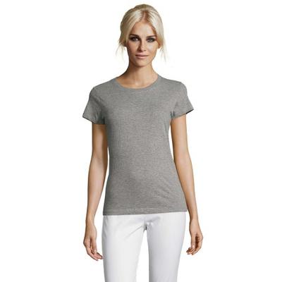 Womens/Ladies Regent Melange Round Neck Fitted T-Shirt