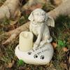 Pet Angel Dog Gravestone: Resin Garden Statue Ornament