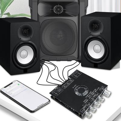 ZK-AS21 TPA3255 Digital Power Amplifier Board Bluetooth5.1 220W*2+350W Low Tone Audio APP 2.1 Channel Bass Audio Amplifier Board