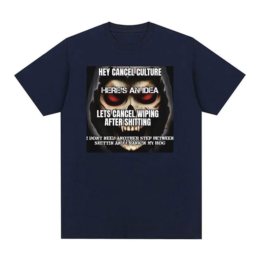 Evil Edgy Skeleton Cancel Culture Graphic T-shirts Funny Dank Meme T-shirt Men Women Harajuku Y2k Vintage Oversized T Shirt Tops