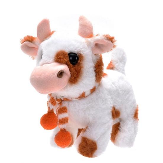 Kids Electric Plush Animal Toy Walking Tail Wagging Interactive Elephant Sheep Cow Panda Plushie Toy Toddlers Educational Simulation Animal Toy