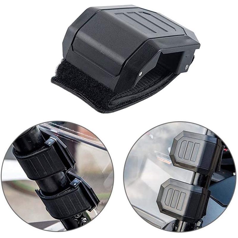 UTV Windshield Adjustable Mounting Clamp Kit For Polaris Ranger RZR, Can Am Maverick X3 Windshield Fixed Clamps Straps-A87Q