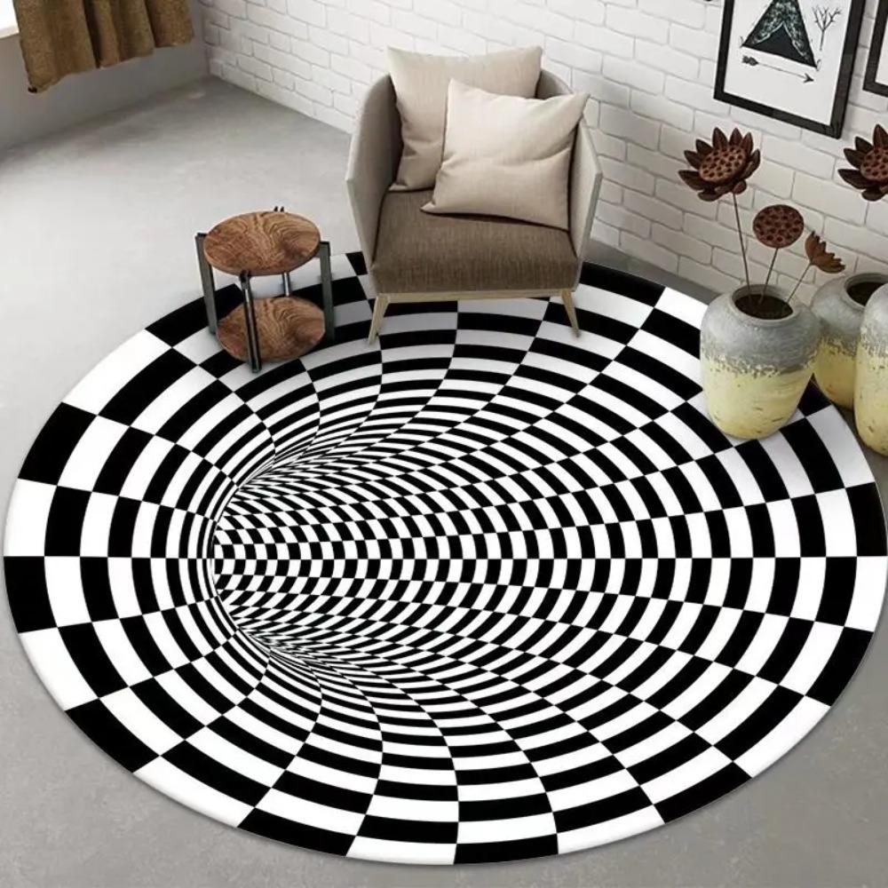 

3D Visual Mosaic Vortex Carpet Anti Slip and Easy Clean Durable Carpet That Can Be Placed in Bedrooms and Living Rooms At Home 80cm x 80cm