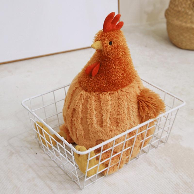 Cecil Chicken Simulation Hen Doll Funny Chick Doll Children's Plush Toy Birthday Gift Accompanying Doll
