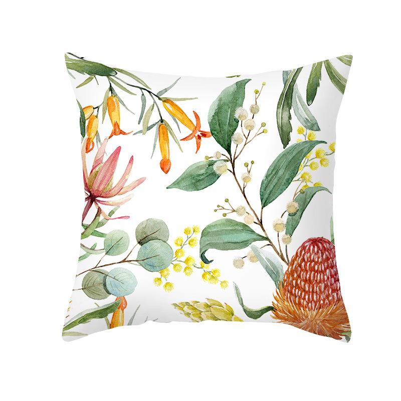 Nordic Sofa Pillow Cover Small Fresh Fruit Print Peach Skin Cushion Cover Office Pillow Cover Home