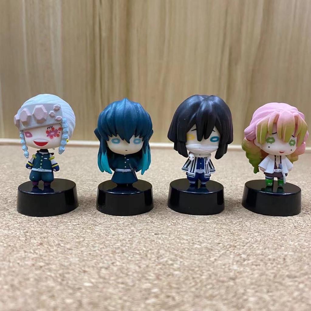 Demon Slayer Kimetsu No Yaiba Infinity Castle Gashapon Q Version Mini Drummer Figurine Iguro Obanai Action Figure Model Toys