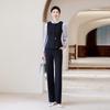Trolman Women's Vest Suit with Wide-Leg Pants