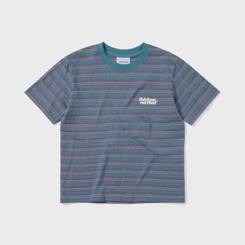 ThIs Is Never That Striped W Tee Light Blue S