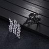 Beliebte Accessoires Exquisite Olivenzweige, Blätter, Wassertropfen, Offener Mund Vollbohrer-Ring für Damen
