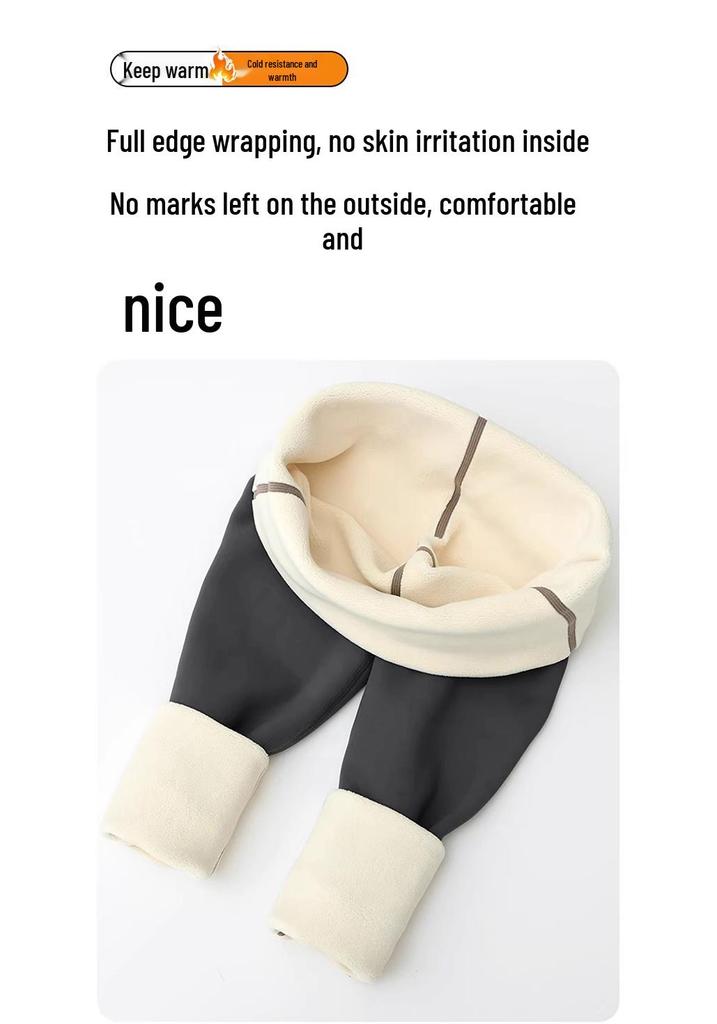 Calça de Yoga Maternidade de Inverno Plus Size: Forrado com Fleece, Não Apertado, Quente e Adequado para Uso ao Ar Livre.