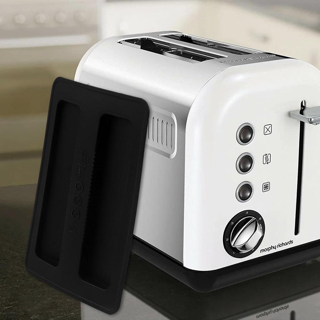 Silicone Toaster Top Cover, 1PCS Toaster Cover Black Bread Maker Dust Machine Covers Protector Lid Sandwich Machine Part Accessories