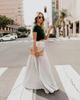 2025 Spring/Summer Solid Color Pleated Women's Midi Skirt - Large Swing Design