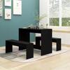 Day and Night - Day and Night Bathroom Furniture Set 3 Pieces Black Engineered Wood