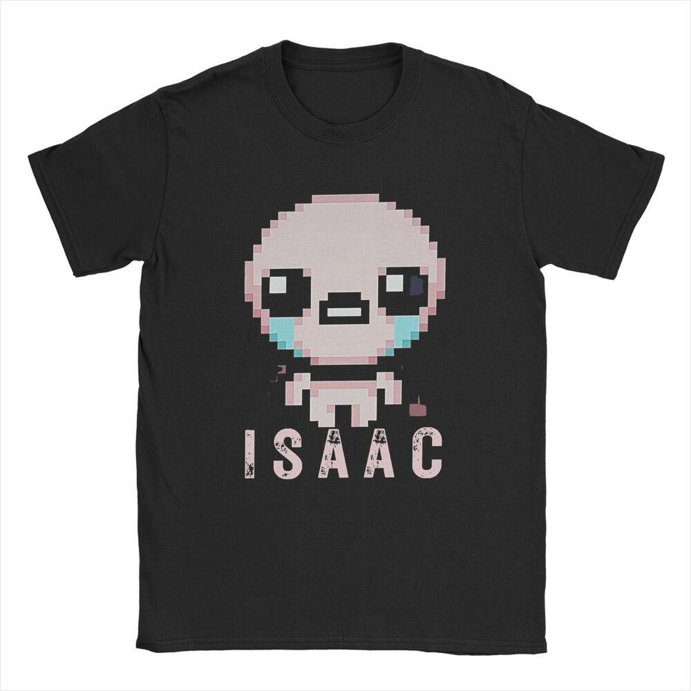 Awesome The Binding of Isaac Video Game T-Shirt Men O Neck Pure Cotton T Shirts Cartoon 90s Short Sleeve Tees Plus Size Tops Trendy Unisex Clothing