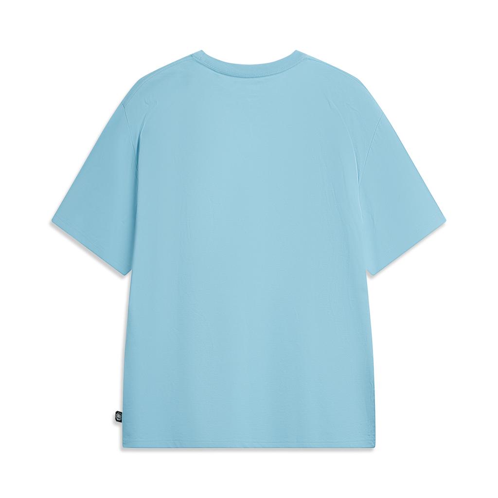 Li Ning Bad5 Ice Feel Rundhals Muster Buchstabendruck T-Shirt Herren Oberteile AHSW357-4