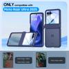For Motorola Razr 60 Ultra Case,Hinge Protection,Built-in Screen Protector,Wireless Charging,Shockproof,Slim Rugged Protective Phone Case-Blue