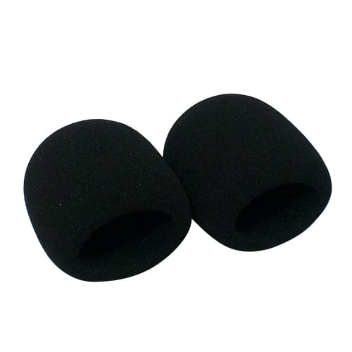 GONKISS Dynamisches Mikrofon Mikrofon-Schwamm, Mittel, Mikrofon-Windschutz, 2-teiliges Set, Schwarz
