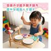 Wooden drum/toy drum set, educational toy, musical instrument, for children, Montessori education, uses sheepskin drums, fall prevention design,