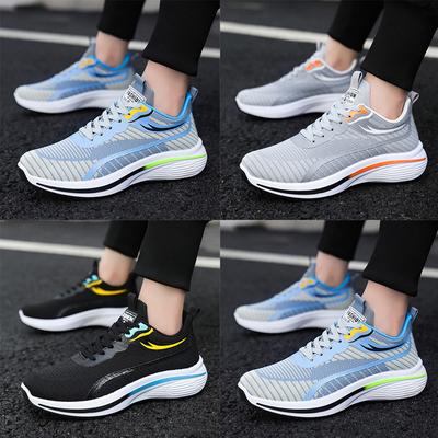 Saldi Autunno Nuovo Tessuto Volante Casual da Uomo Scarpe da Corsa Traspiranti in Rete Scarpe da Ginnastica con Zeppa Stile Uomo